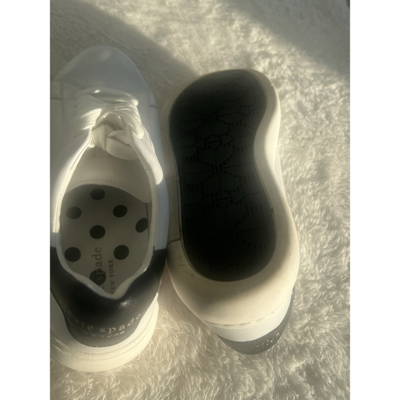 Kate Spade Lift Leather, Athletic Shoes, Arctic White, Black Size 7.5 Spades - Picture 12 of 16